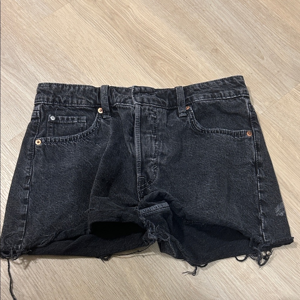 H&M Black Jean Shorts